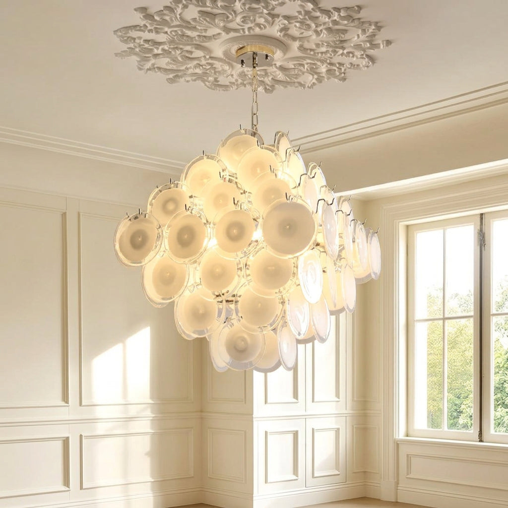 Fiora Murano-inspired Petal Glass chandelier, product gallery image 9 of 12