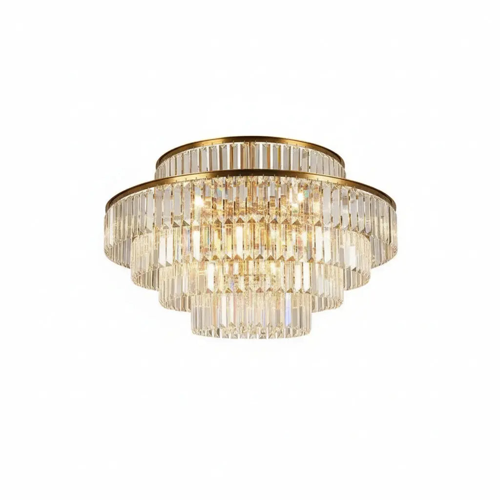 Modern Crystal Chandelier Villa Bedroom Round Lamp ChandeliersLife®
