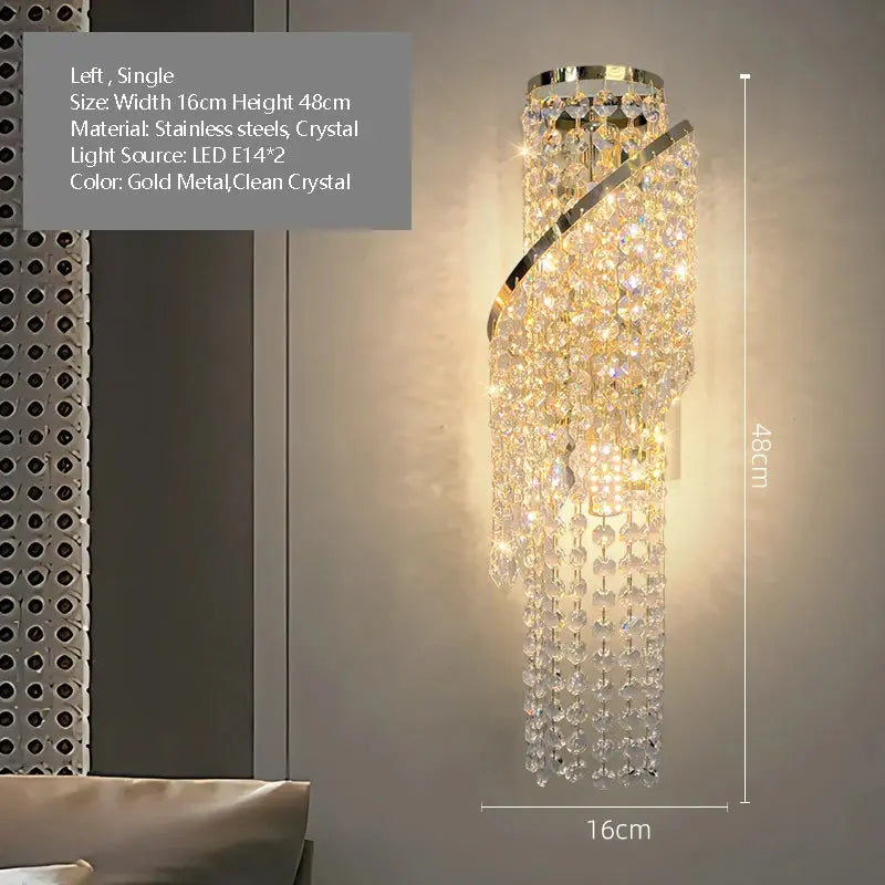 Entrance Luxury Crystal Wall Lamp