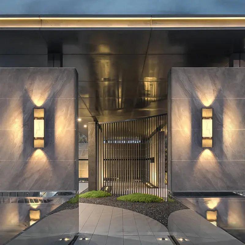 Outdoor LED Lmitated Marble Wall Lamp AC85-245V Waterproof IP65 Stainless Steel Porch Light For Street Path Sconce Decoration ChandeliersLife®