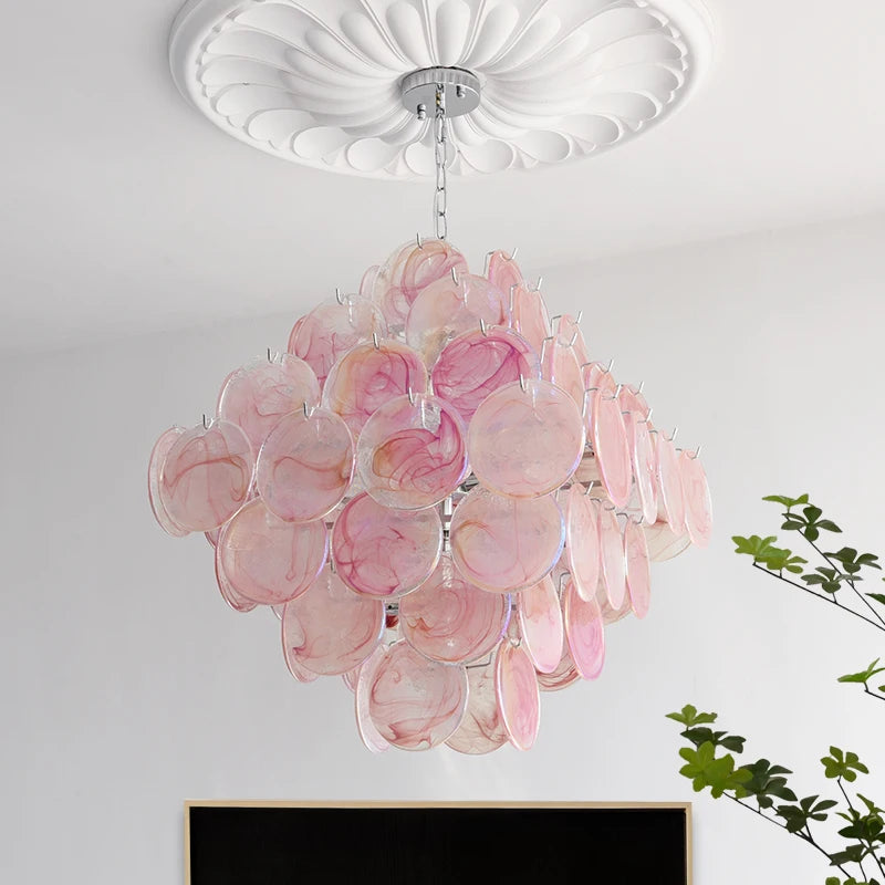 Fiora Murano-inspired Petal Glass chandelier, product gallery image 4 of 12