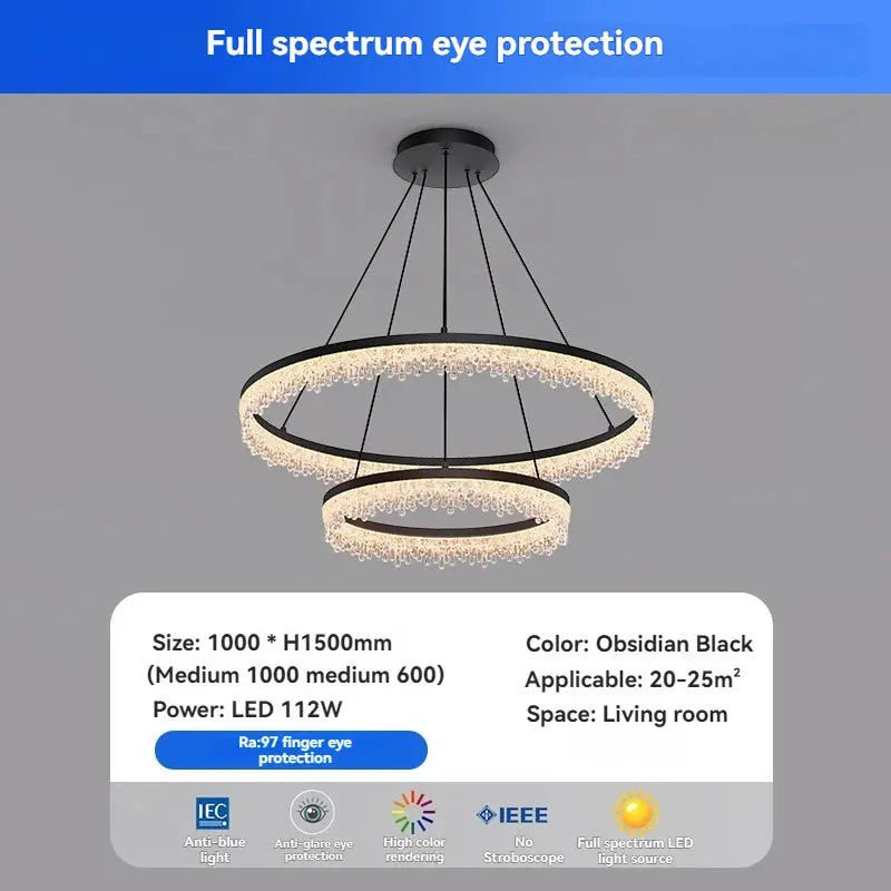 Italian Crystal Round Chandelier ChandeliersLife®