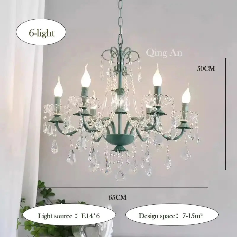 Crystal Green Glass Chandeliers ChandeliersLife®