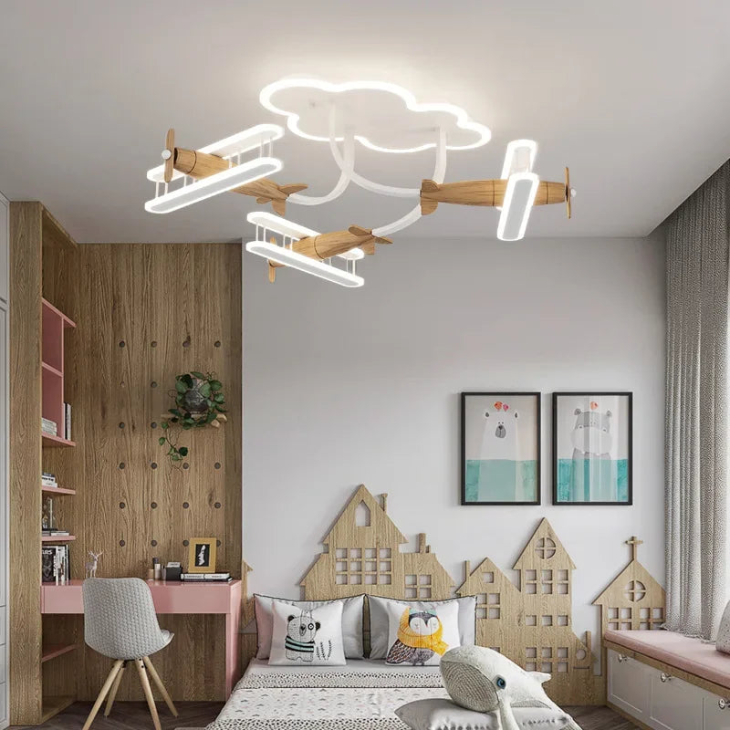 Aeron Modern Airplane LED Chandelier for Kids Rooms – alternate product view 2