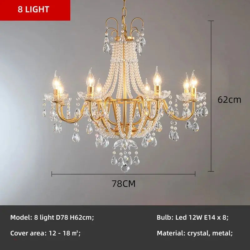 French Design Pearl Crystal Chandelier ChandeliersLife®