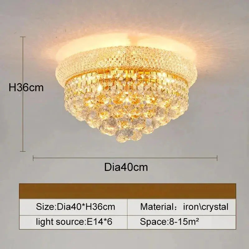 Morden Crystal Ceiling Lamp Bedroom Atmospheric ChandeliersLife®