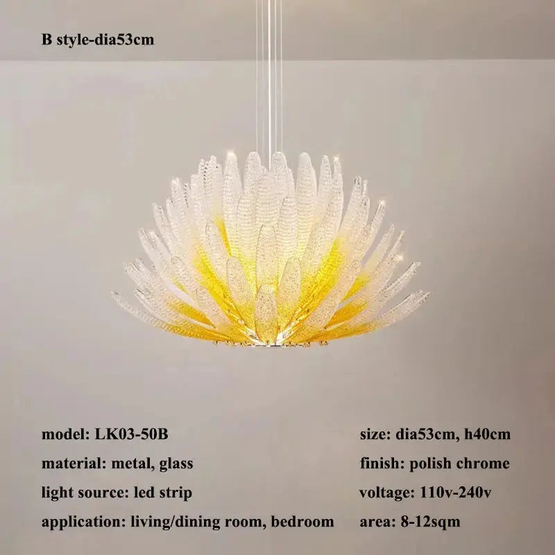 Modern Luxury Feather Glass Luxury Pendant Chandelier ChandeliersLife®