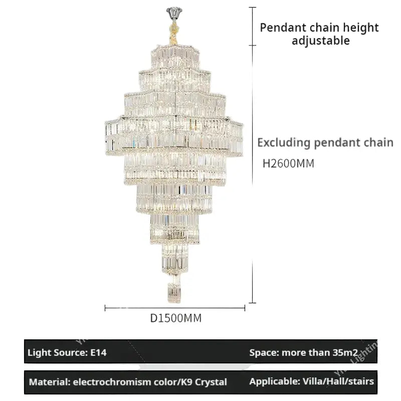 Large Chandelier Duplex Modern Mezzanine Villa ChandeliersLife®
