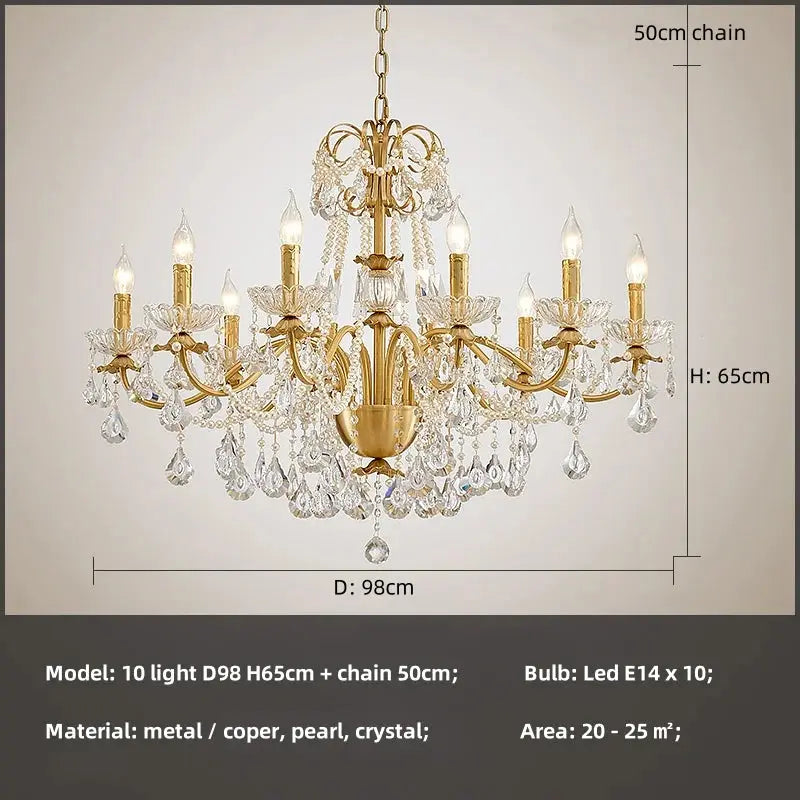 French Luxury Candle Chandelier ChandeliersLife®