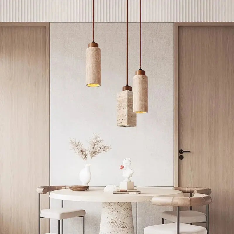 Wabi-sabi bedroom yellow cave stone bed chandelier Nordic restaurant bar retro beauty shop cabinet decoration homestay ChandeliersLife®