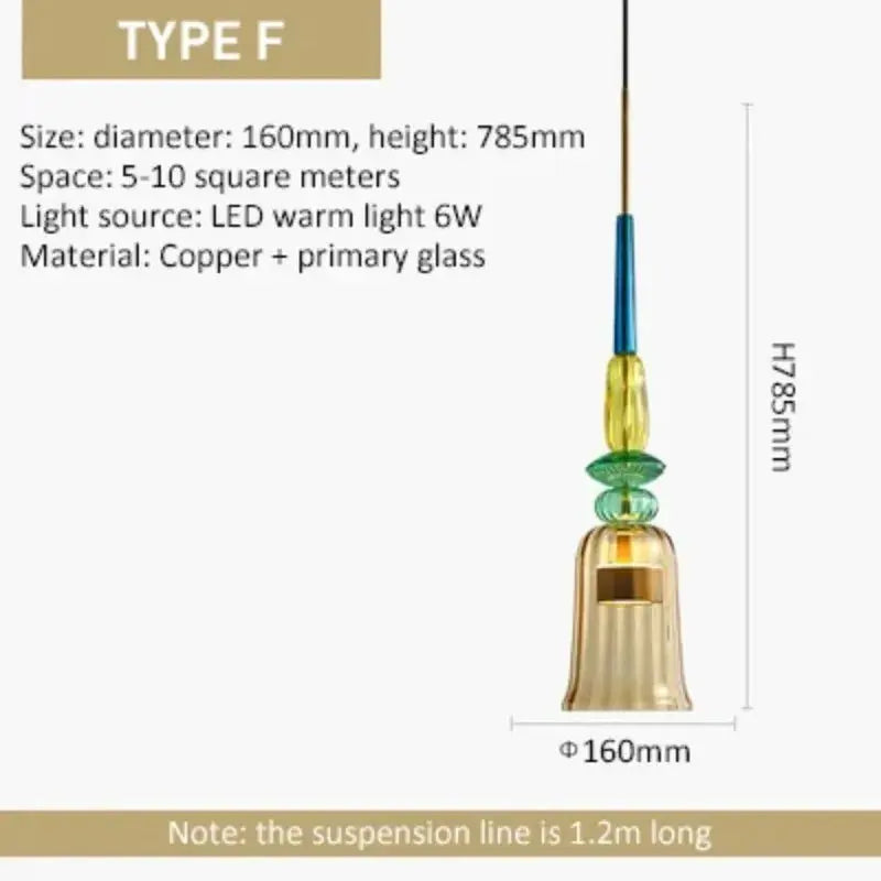 Modern Glass Colorful Hanging Lamps ChandeliersLife®