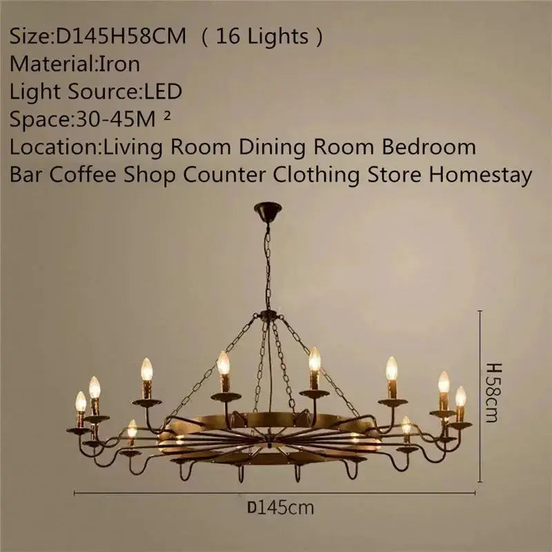 Industrial Retro Decor Chandelier ChandeliersLife®