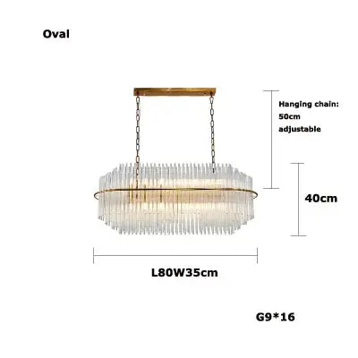 Crystal Designer Oval Round Chandelier ChandeliersLife®