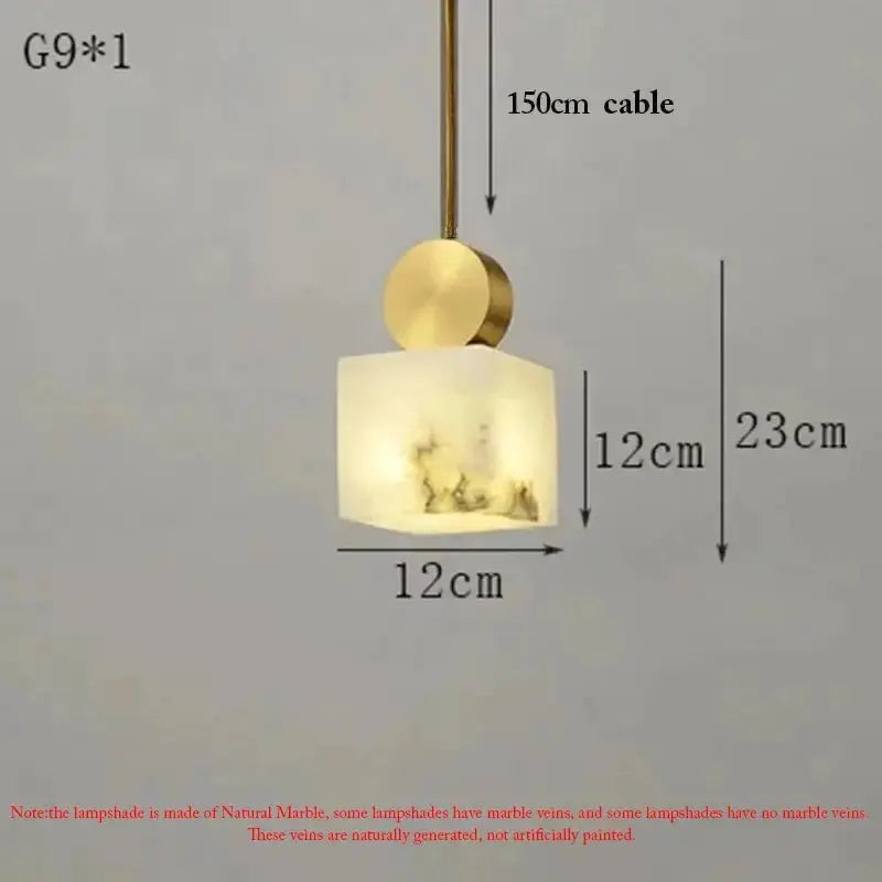 Nordic Marble Copper Hanging Lamp ChandeliersLife®