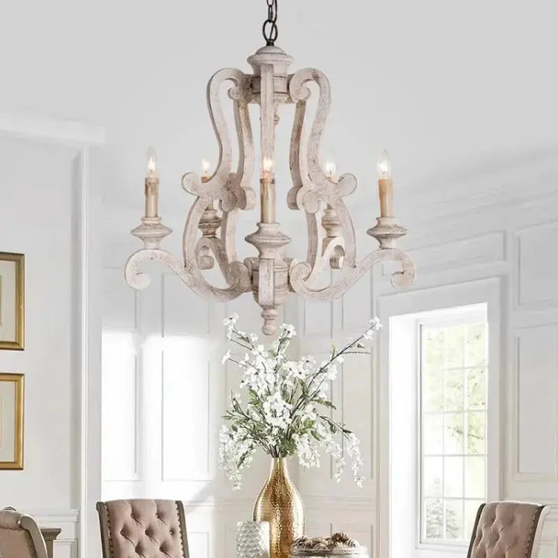 Antique Farmhouse Wooden Chandelier ChandeliersLife®