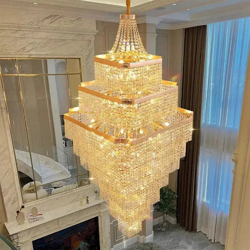 Rose Gold Stair Chandelier Luxury Chandelier ChandeliersLife®