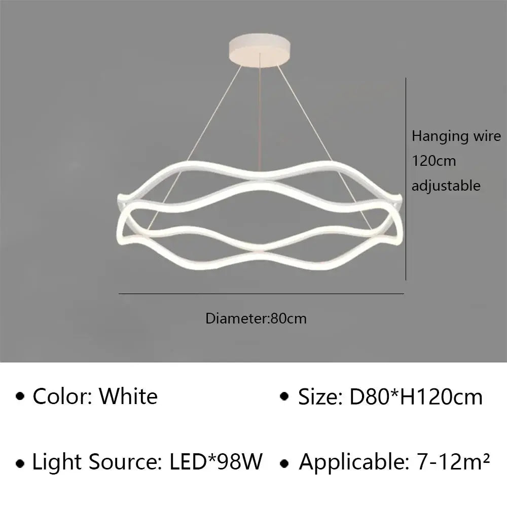Modern LED Pendant Light For Bedroom Living Dining Room Chandelier Luxury Ring Hanging Lamp Home Decor Indoor Lighting Fixture ChandeliersLife®
