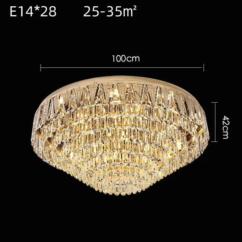 Rectangular Round Crystal Luxury Ceiling Lamp ChandeliersLife®