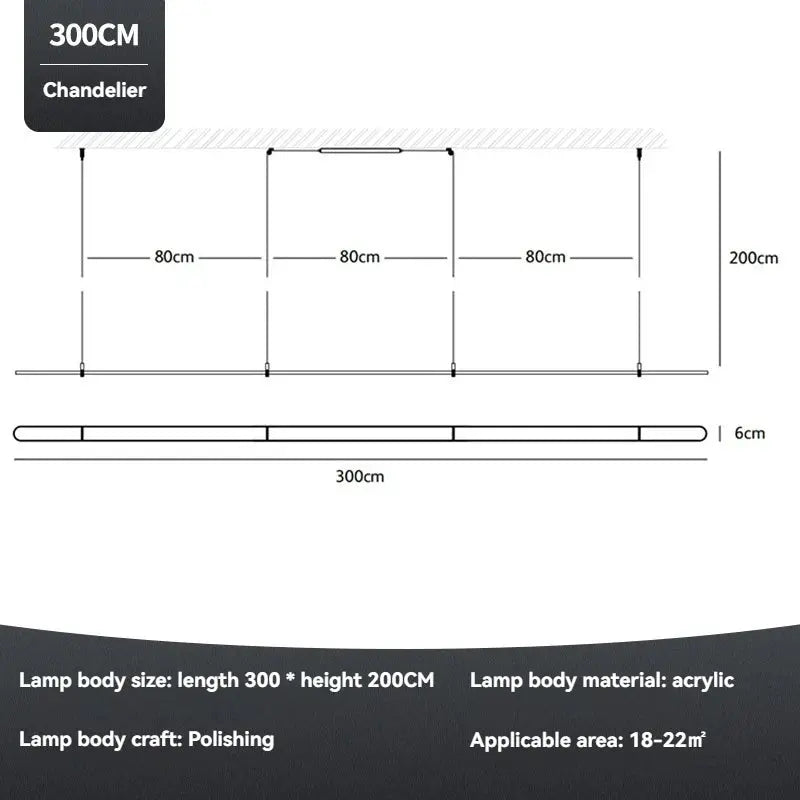 Long Strip Post Modern Lighting ChandeliersLife®