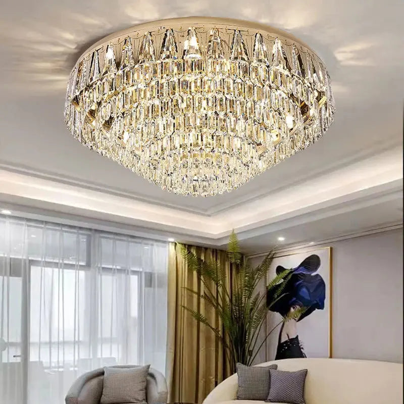 Rectangular Round Crystal Luxury Ceiling Lamp ChandeliersLife®