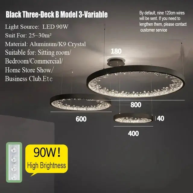 Modern Luxury Circular Designer Chandelier ChandeliersLife®