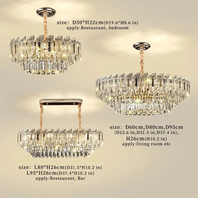 Crystal Hanging Living Room Chandelier ChandeliersLife®