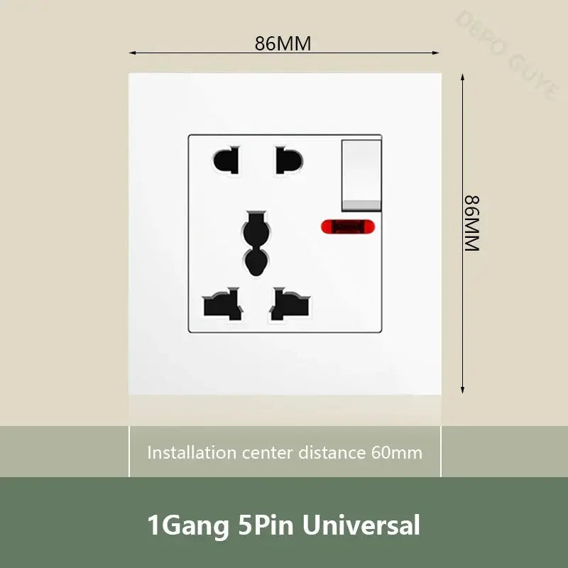 UK Wall Electrical Outlet with USB Charger ChandeliersLife®