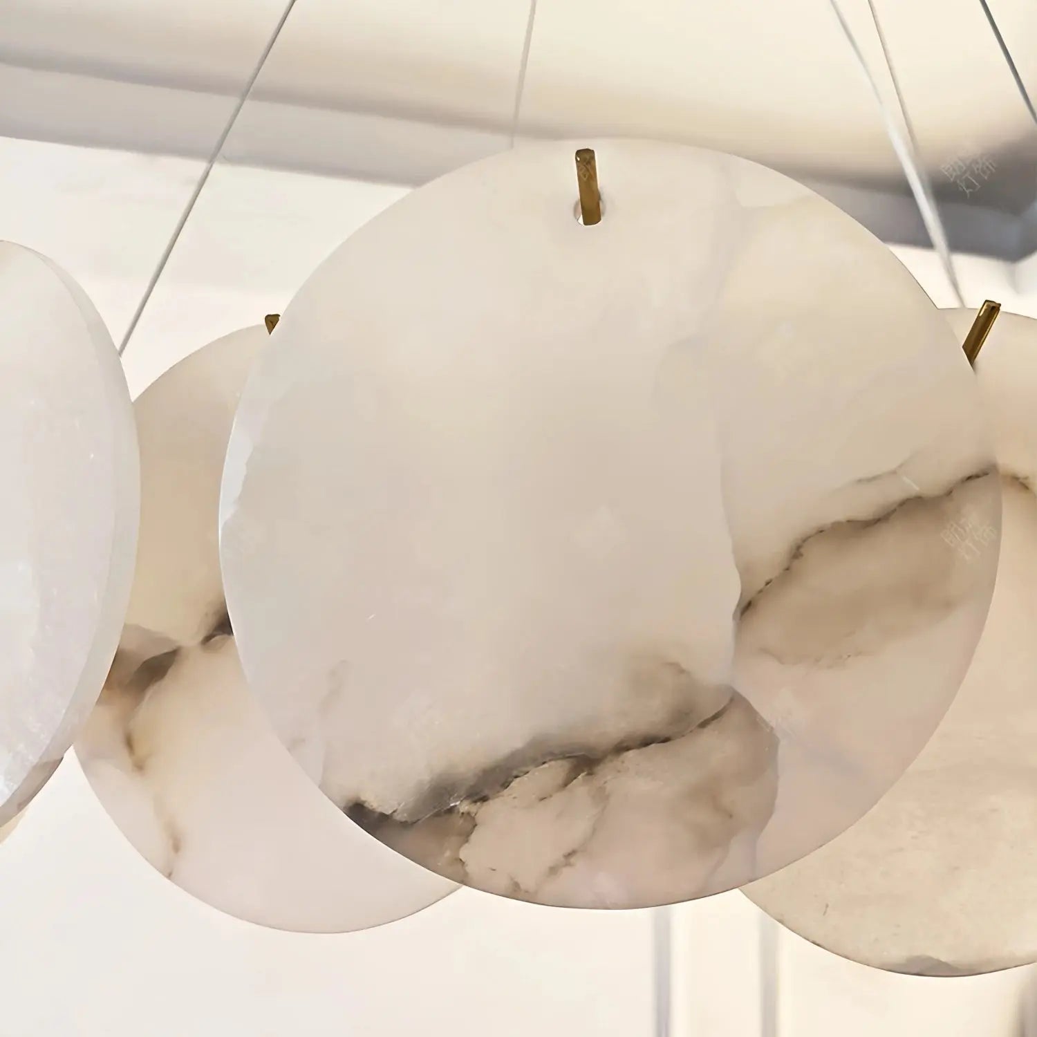 Modern White Marble Alabaster Round Lamp - ChandeliersLife®