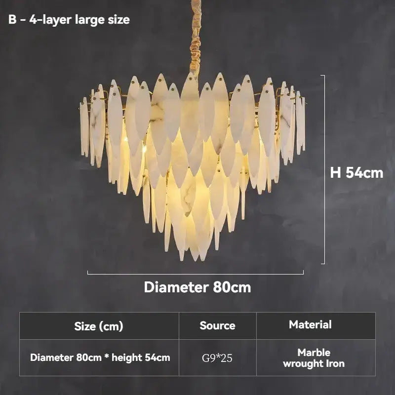 Villa Loft Bedroom Designer Marble Chandeliers ChandeliersLife®