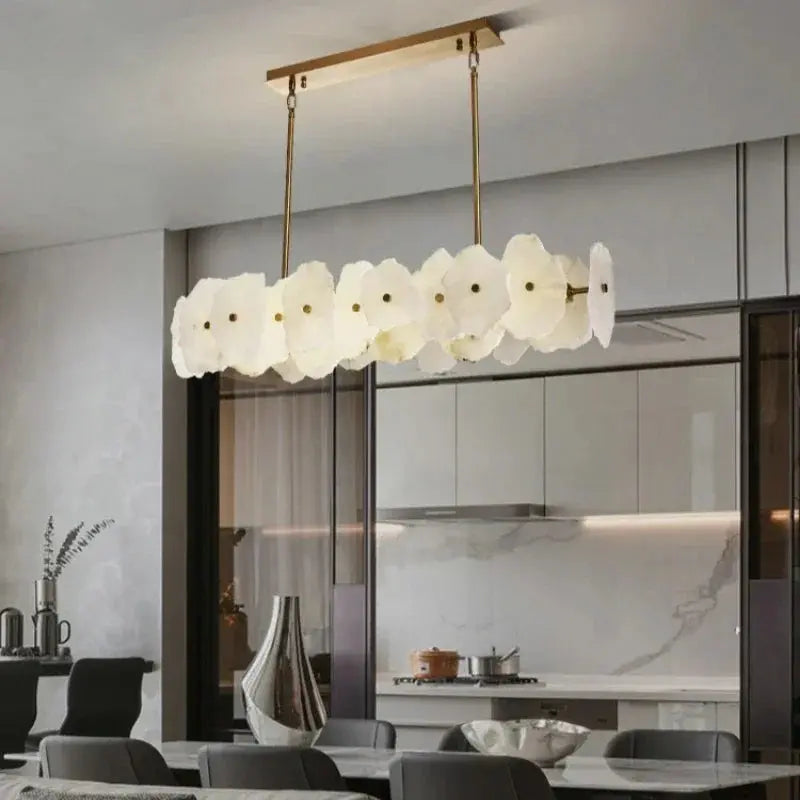 Round Ceiling Marble Chandelier