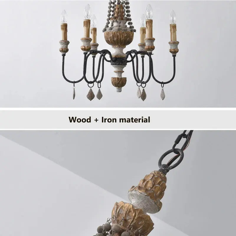 Wooden Farmhouse Chandelier