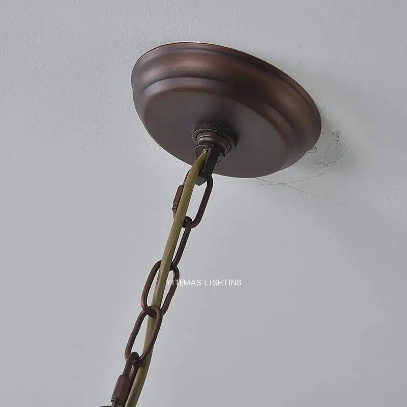 American Retro Chandelier Solid Wood Rectangular – Vintage Wooden Ceiling Light ChandeliersLife®