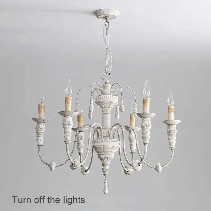 French Restaurant White Vintage Chandelier ChandeliersLife®