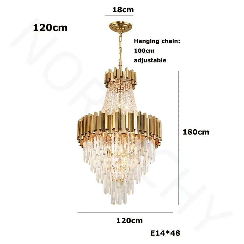 Lustre Suspension Staircase Luxury Chandelier ChandeliersLife®