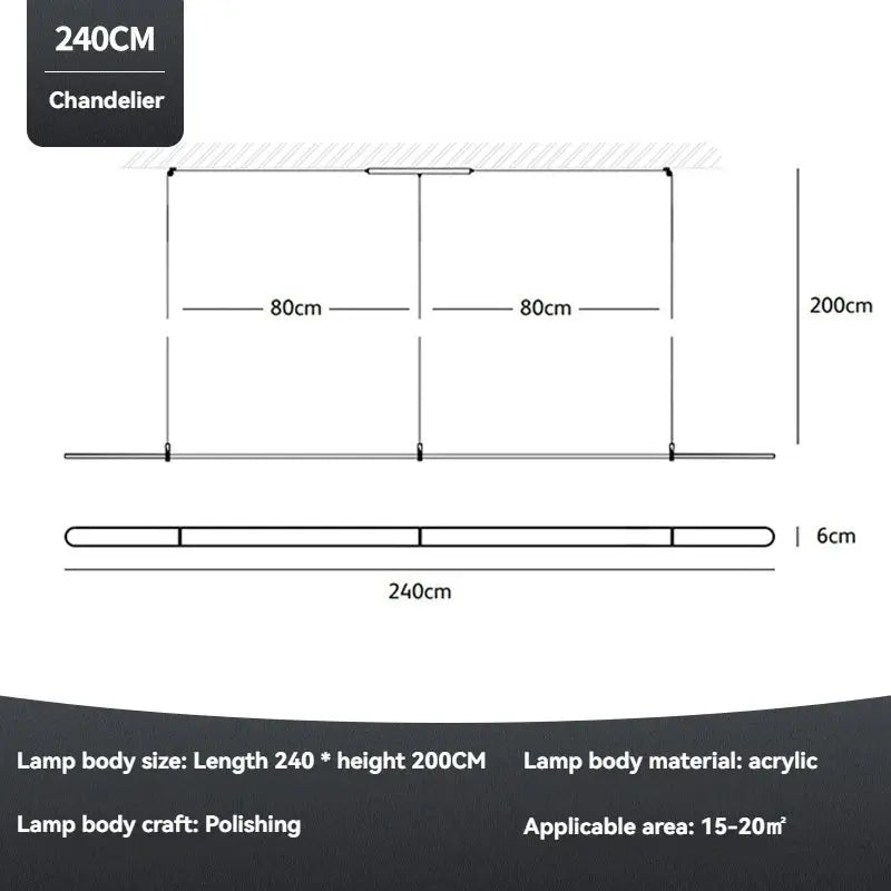 Long Strip Post Modern Lighting ChandeliersLife®
