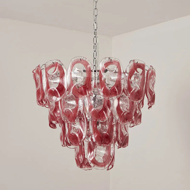 Celina French Style Tiered Glass chandelier, product gallery image 10 of 11