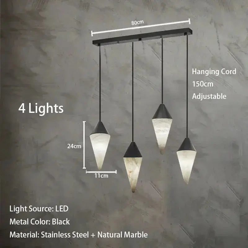 Modern Alabaster Cone Cluster Chandelier ChandeliersLife®