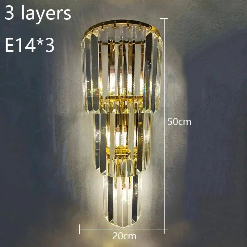 Luxury Hotel Lobby Crystal Large Wall Lamp ChandeliersLife®