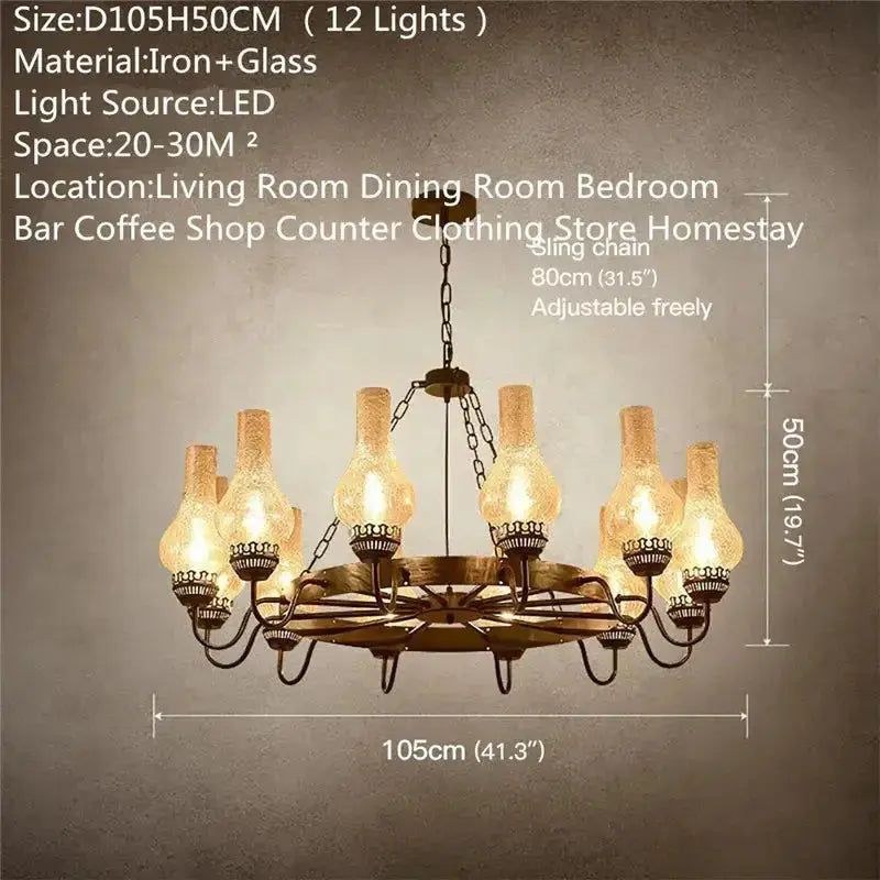 Industrial Retro Decor Chandelier ChandeliersLife®