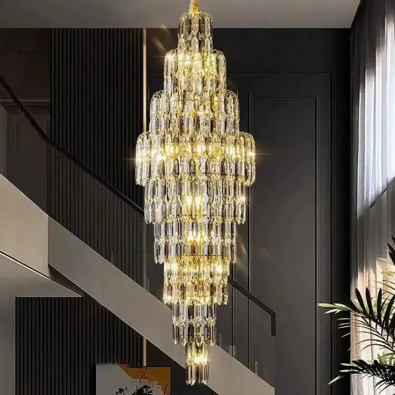High-end Long Hanging Staircase Chandelier ChandeliersLife®
