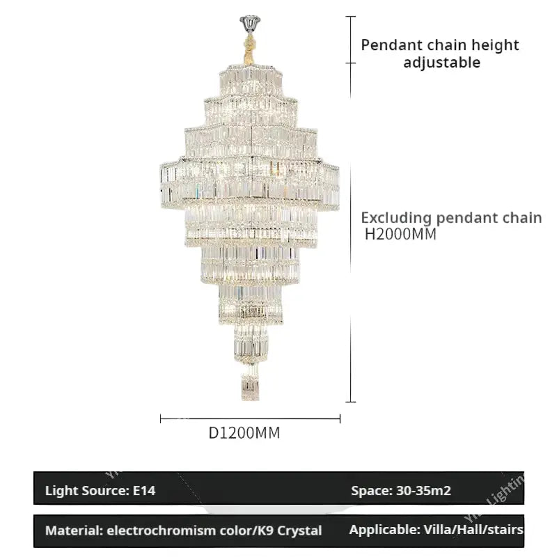 Large Chandelier Duplex Modern Mezzanine Villa ChandeliersLife®