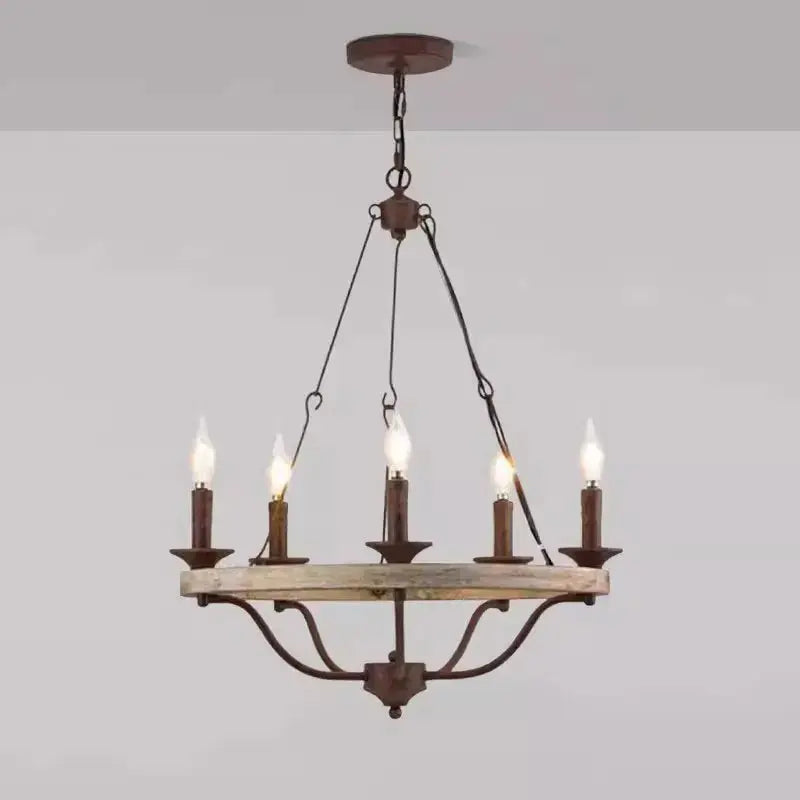 Creative American Rural Design Wooden Pendent Chandelier