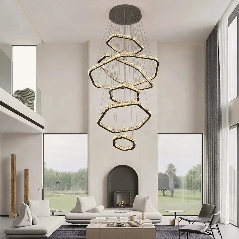 Modern Home Decoration Stair Crystal Chandelier ChandeliersLife®
