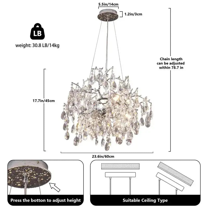 Modern Raindrop Chandelier Hanging Living Room ChandeliersLife®