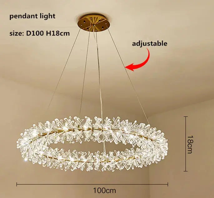 Modern Crystal Flower Pendant Chandelier ChandeliersLife®