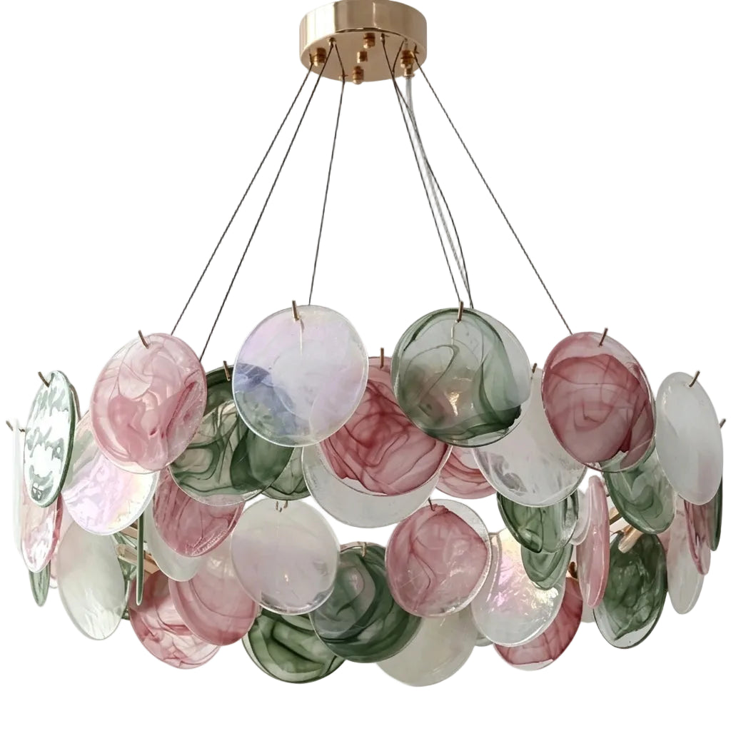 Vetrina Murano-inspired Art Deco Glass chandelier, product gallery image 2 of 14