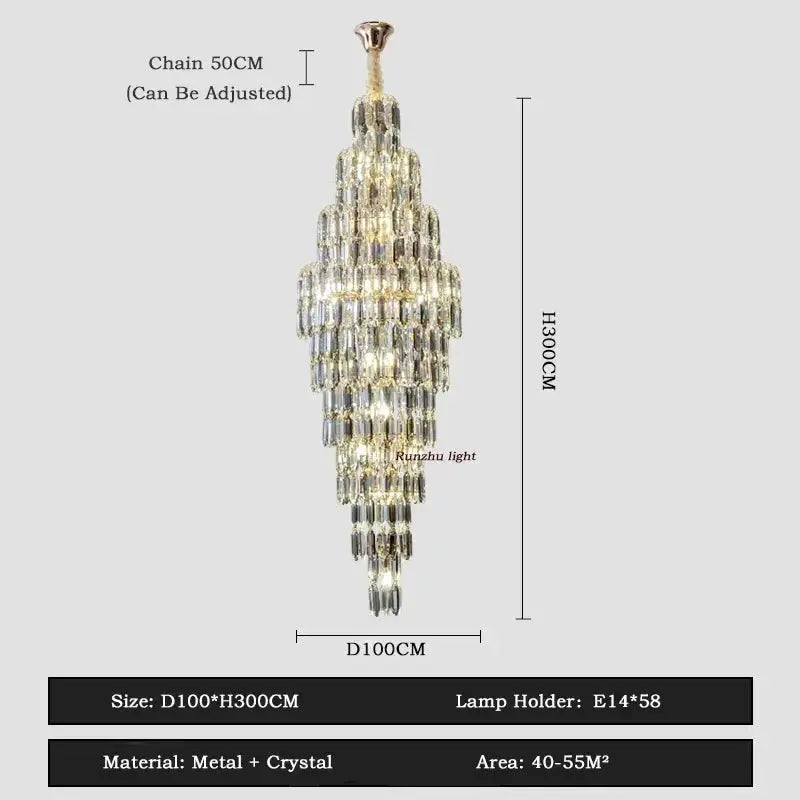 High-end Staircase Long Hanging Chandelier ChandeliersLife®