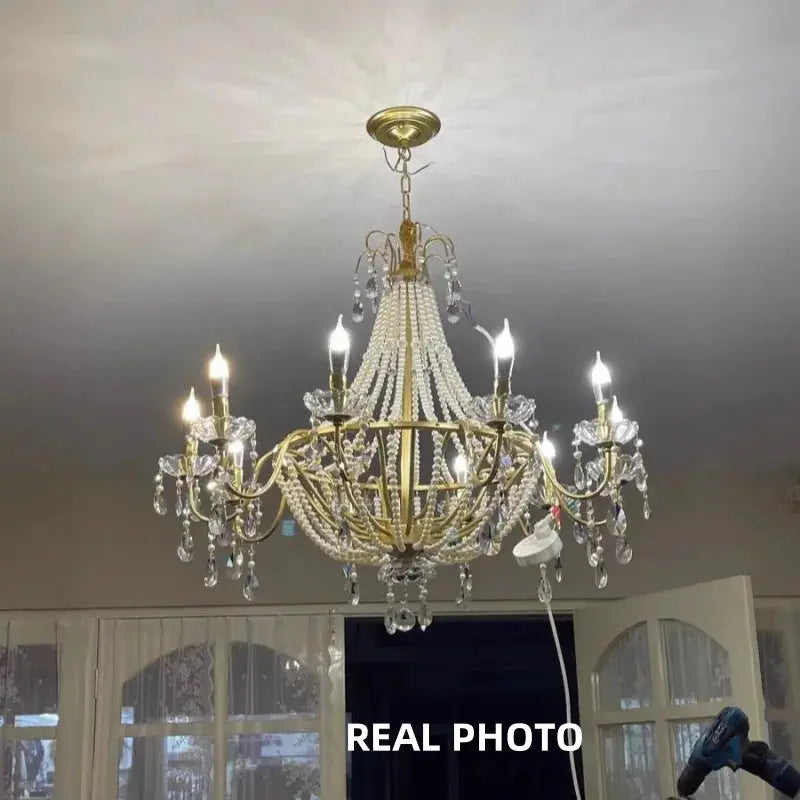 French Design Pearl Crystal Chandelier ChandeliersLife®