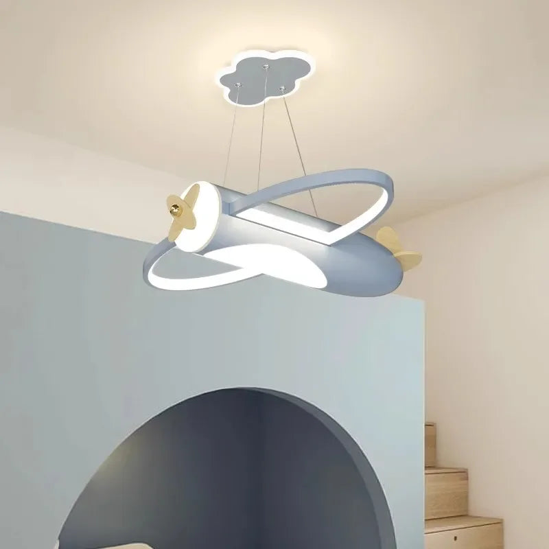 AeroWood Solid Wood Airplane Kids Room Chandelier – alternate product view 2