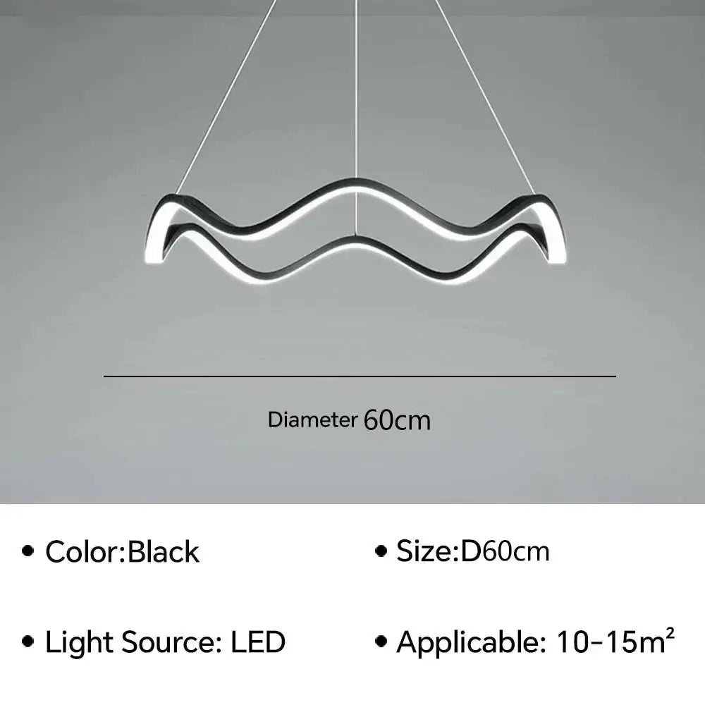 Modern LED Pendant Light For Bedroom Living Dining Room Chandelier Luxury Ring Hanging Lamp Home Decor Indoor Lighting Fixture ChandeliersLife®